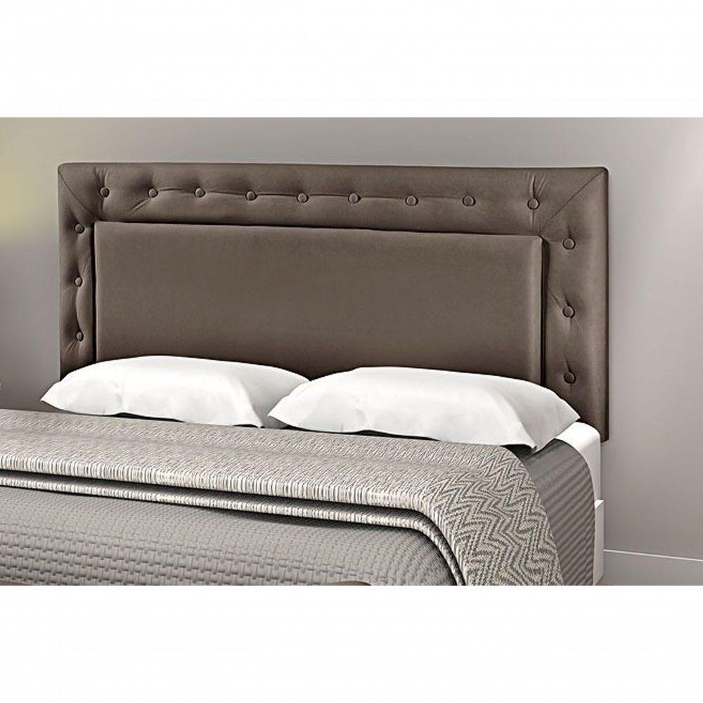 Miniatura Conjunto Quarto Recamier Baú Cabeceira 160 Cm Marrom