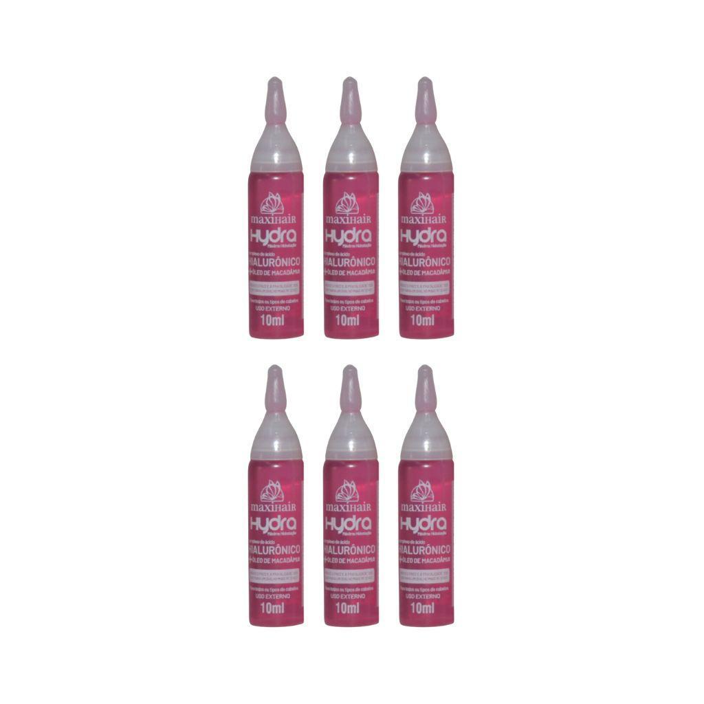 Miniatura Ampola De Vitamina Maxihair 10Ml Hialuro+Oleo De Maca-6Un