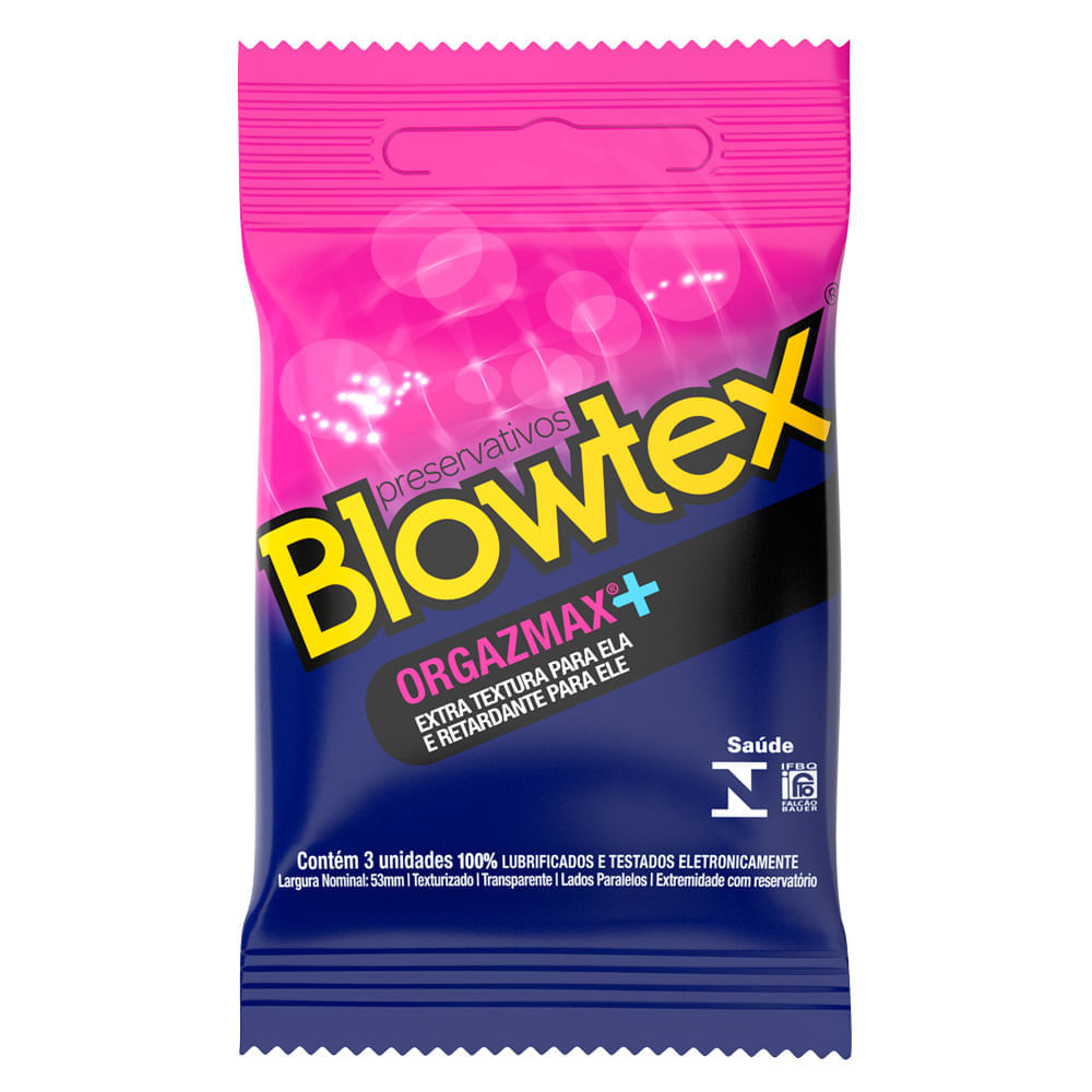 Miniatura Preservativo Blowtex Orgazmax Texturizado 3 Unidades