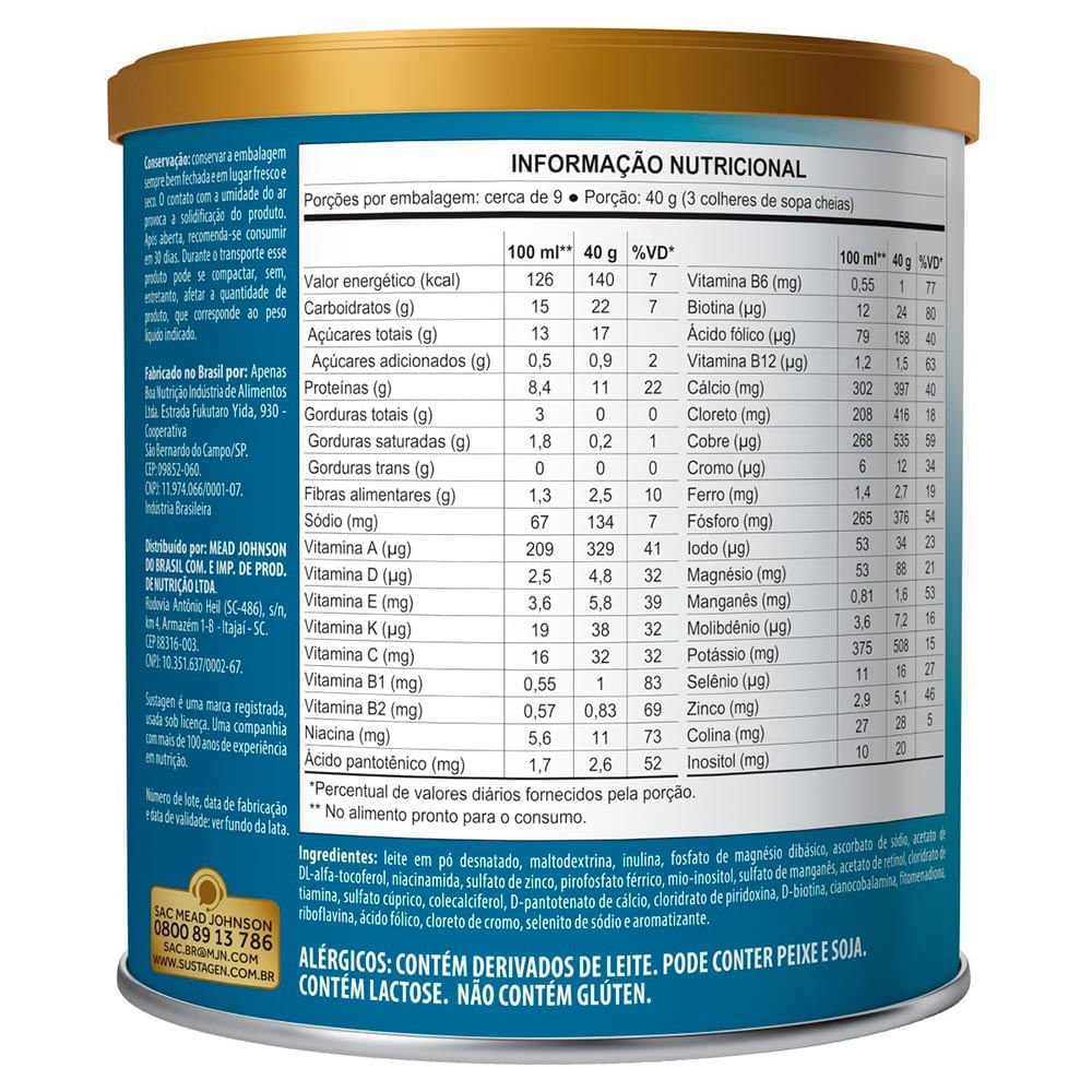 Miniatura Complemento Alimentar Sustagen Senior 50+ Baunilia 370g