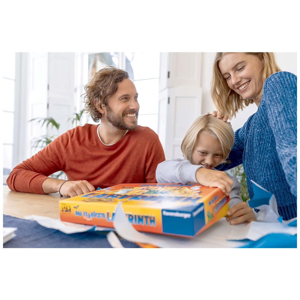 Miniatura Jogo de Tabuleiro Labirinto Ravensburger - Desafio Estratégico em um Labirinto para Noites em Família - Encontre Tesouros, Bloqueie Oponentes -