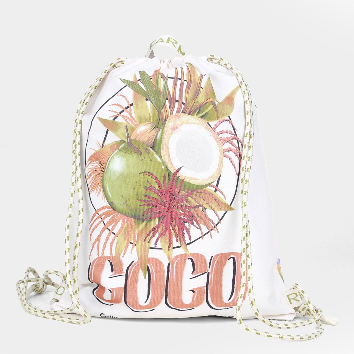 Miniatura Bolsa Farm Praiana Tropicália Feminina Off White