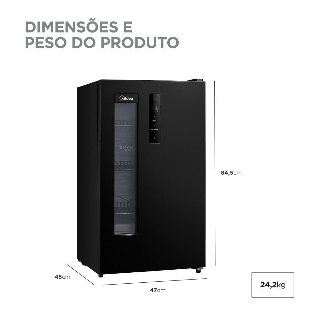 Miniatura Cervejeira Midea Frost Free 82L Preto 110V Mdrx150fggdx