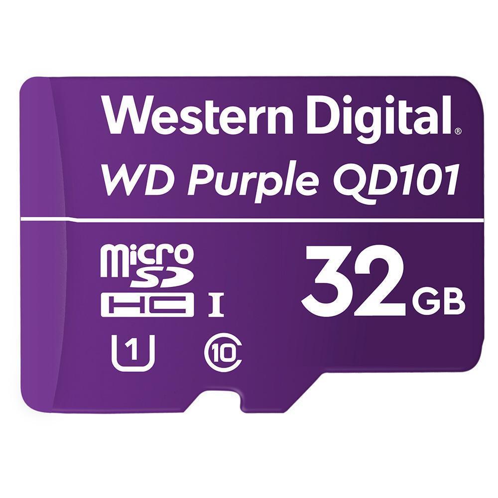 Miniatura Cartão De Memória Micro-SD 32 GB WD Purple™ Intelbras Durabilidade 5x Maior, Gravação Contínua 24/7