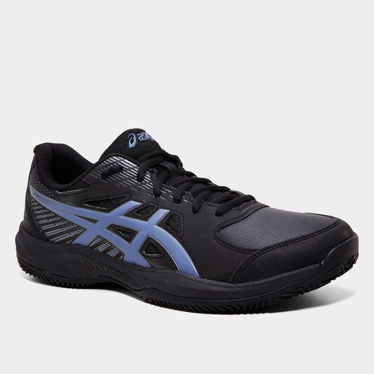 Miniatura Tênis Asics Court Slide 4 Saibro Masculino Preto+Azul - 39