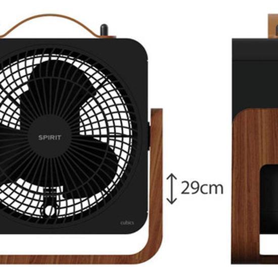 Miniatura Ventilador Circulador De Ar Cube 30X30Cm Preto 127V - Spirit