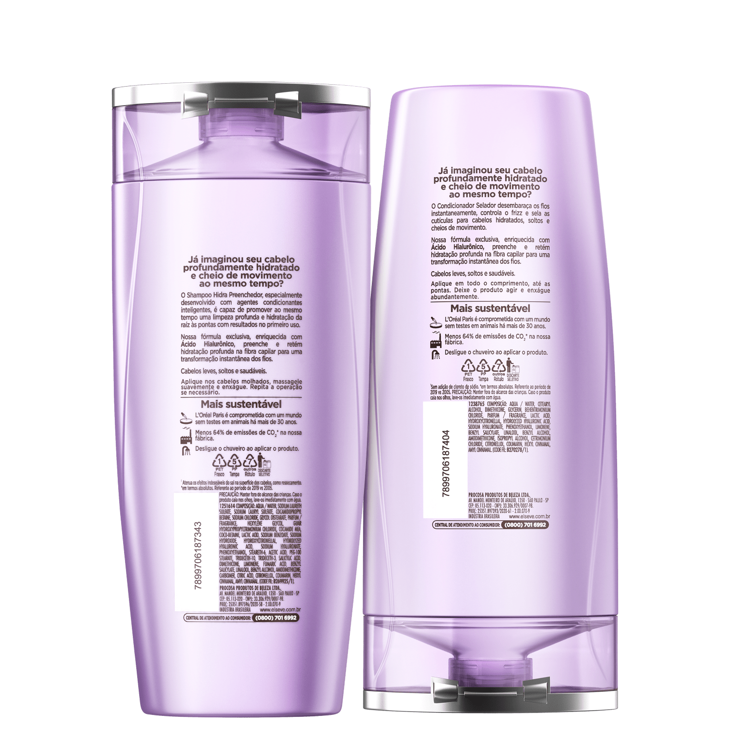 Kit Elseve L'Oréal Paris Hidra Hialurônico Duo (2 Produtos)