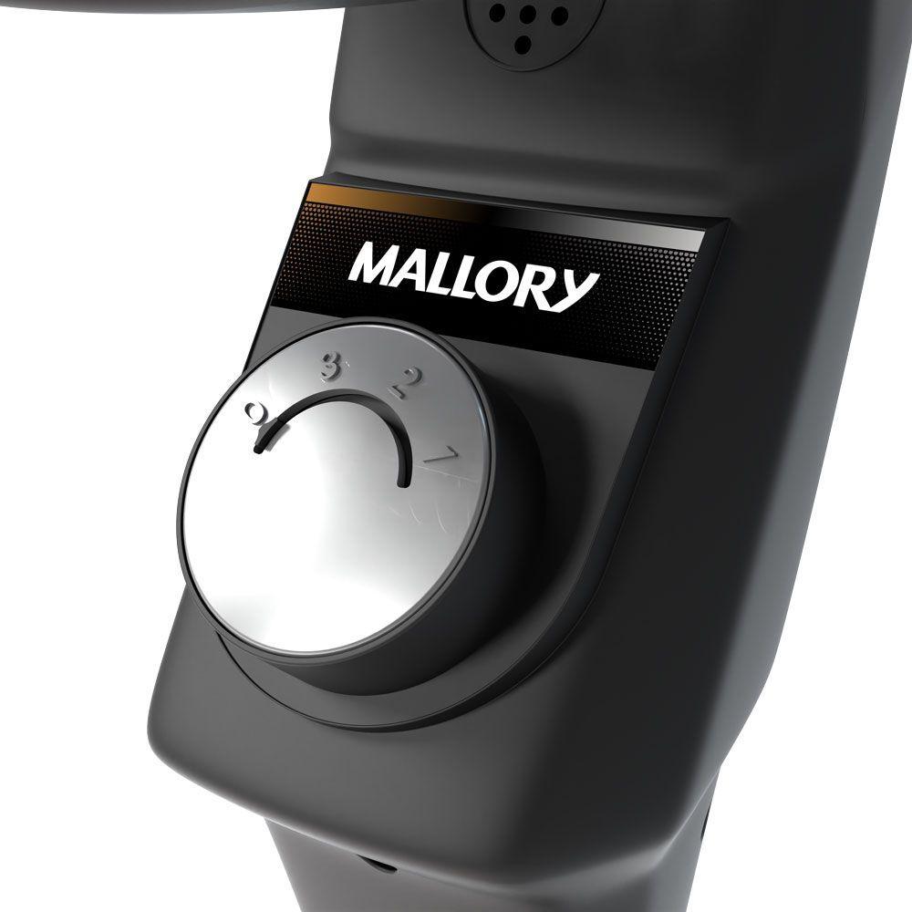 Miniatura Ventilador De Coluna Mallory Éolo 6 Pás 126W Preto e Grafite - 110V