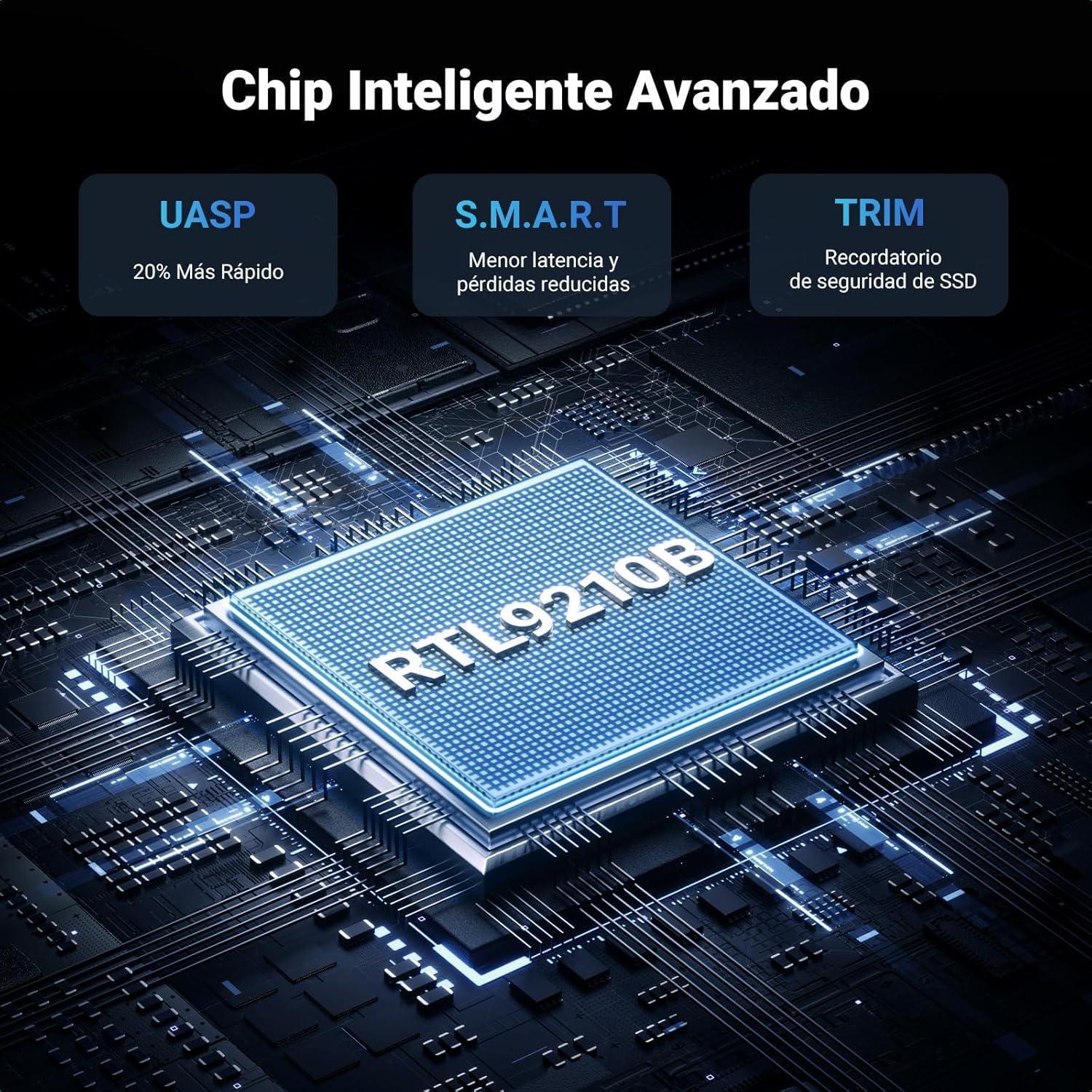 Miniatura Case Externa Ssd M.2 Nvme & Sata Usb 3.2 Gen 2 10 Gbps, 8 Tb