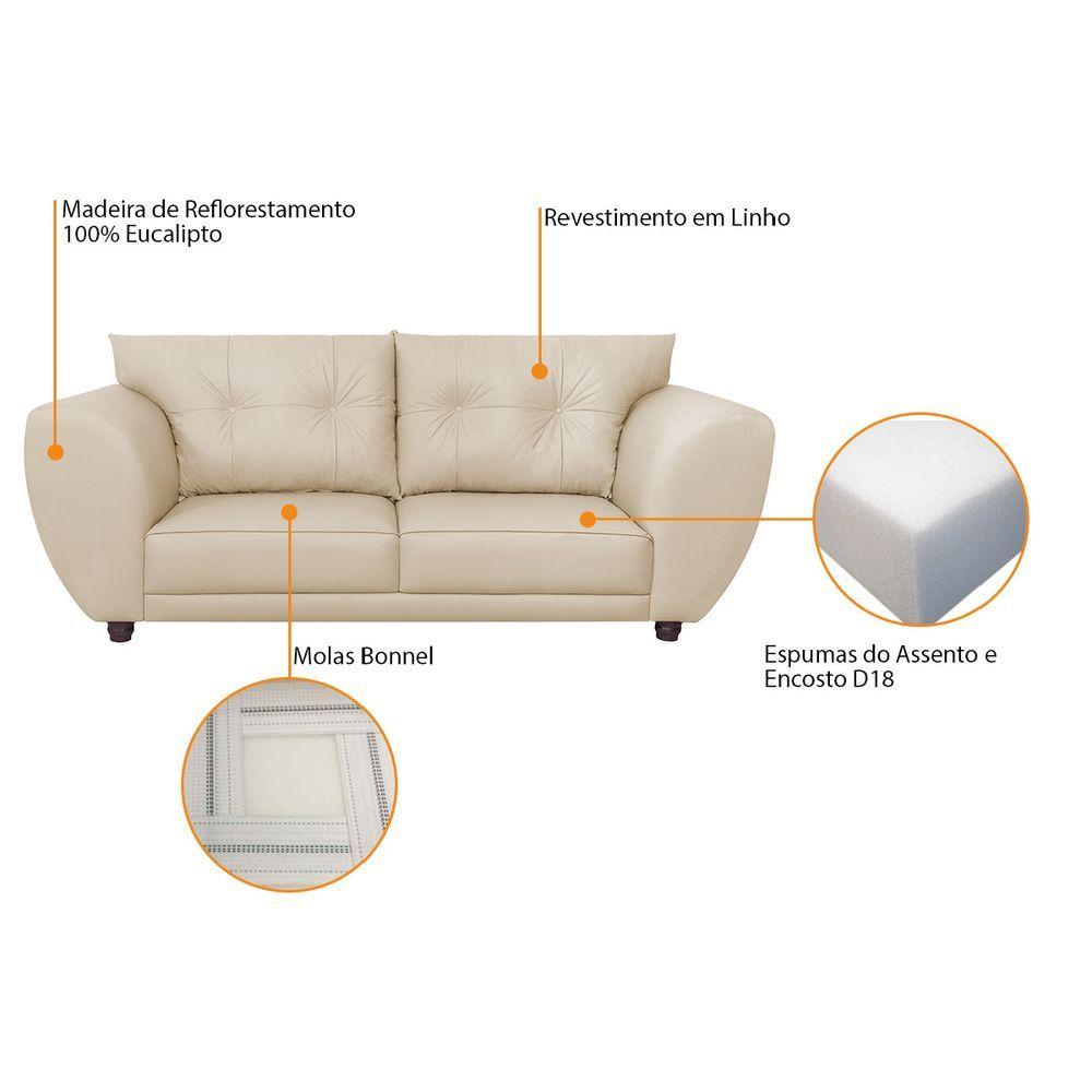 Miniatura Sofá 2 Lugares Tulipa Suede - Doce Sonho Móveis Bege