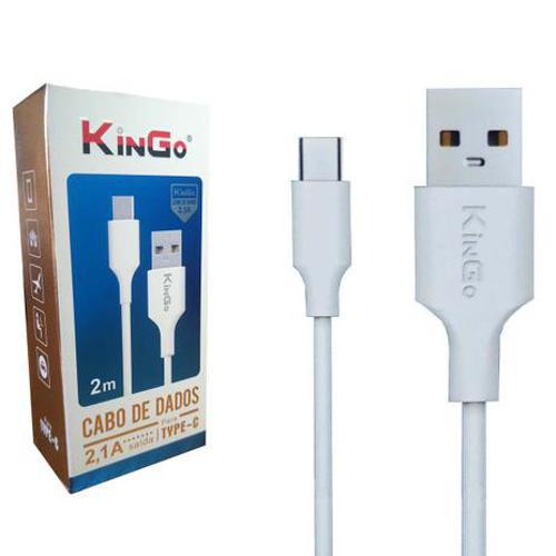 Miniatura Cabo Dados 2M KinGo Micro USB Tipo C 2.1A