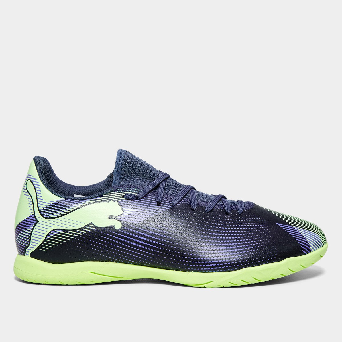 Miniatura Chuteira Futsal Puma Future 7 Play Unissex Verde+Cinza - 40