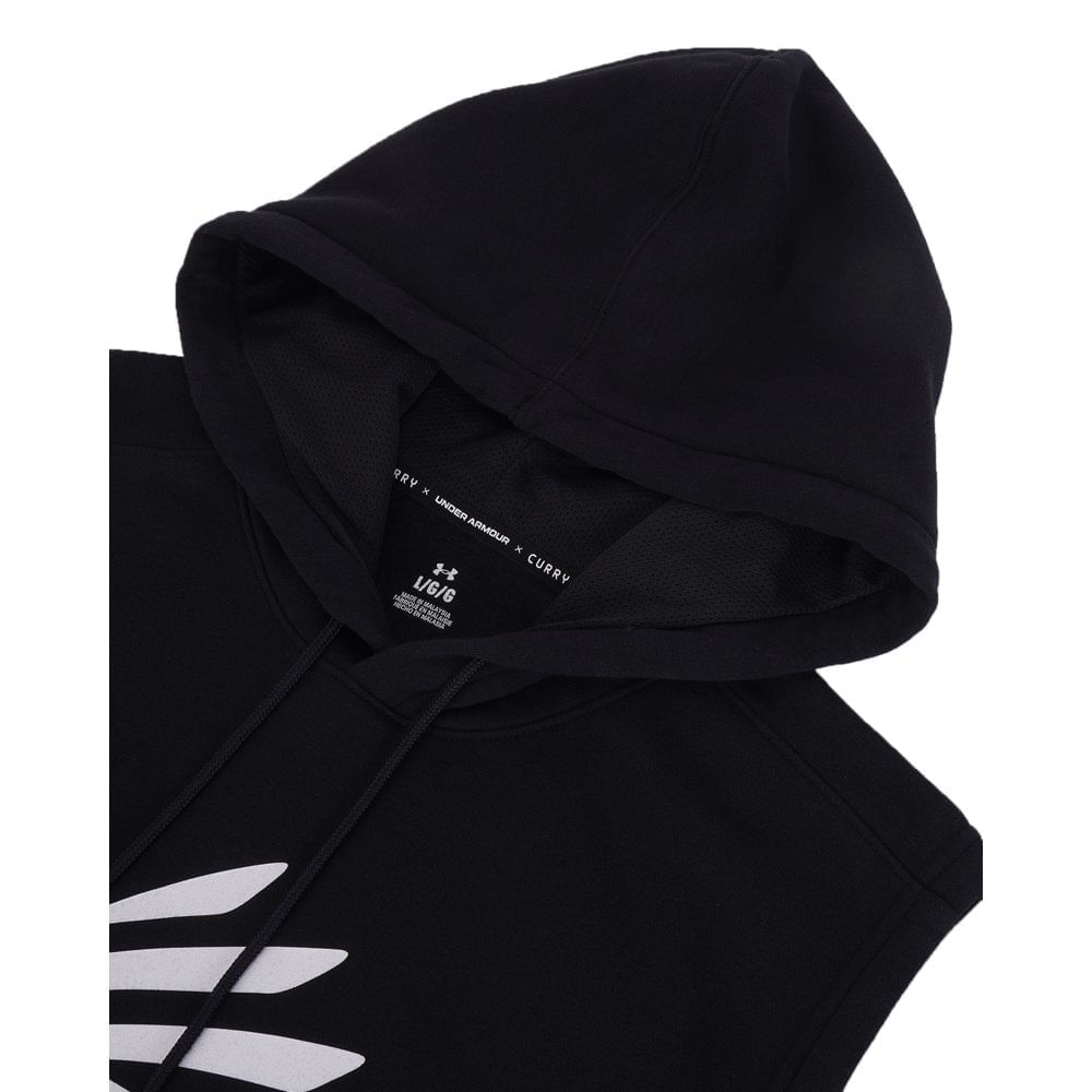 Miniatura Regata de Treino Masculina Under Armour Curry Fleece Hoodie GG Preto