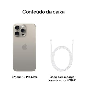 Apple iPhone 15 Pro Max 512GB 6,7" 48MP Titânio Natural