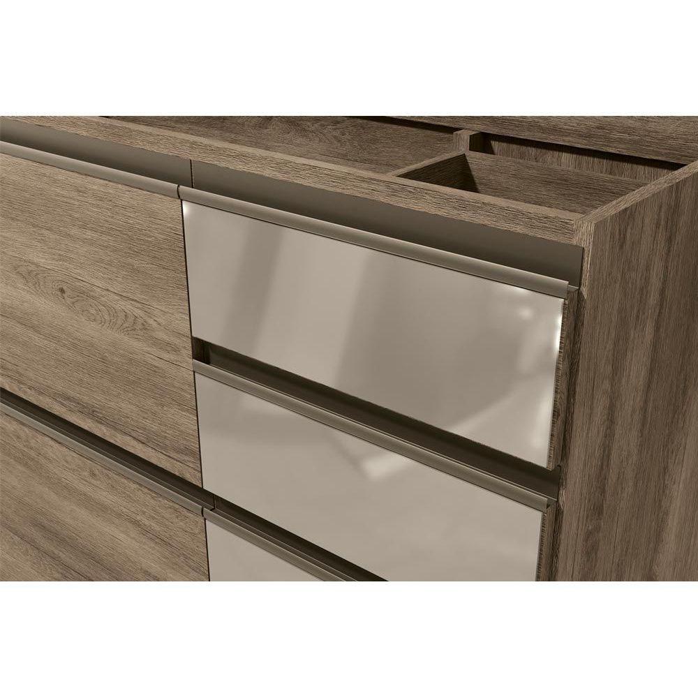 Miniatura Gabinete De Cozinha Modulado Maxxi G747 1 Porta E 4 Gavetas C- Vidro + Tampo Nogal - Kappesberg