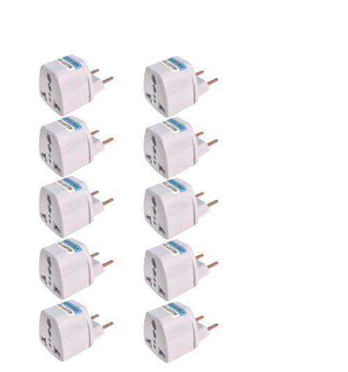 Miniatura 10 Adaptadores De Tomada Universal Padrão Europeu P Brasil