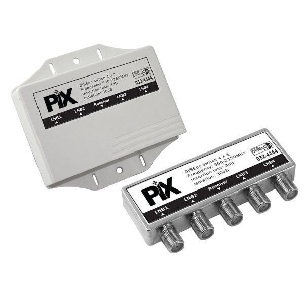 Miniatura Chave Diseqc Coaxial 4 Vias 2.0 Com Capa Protetora
