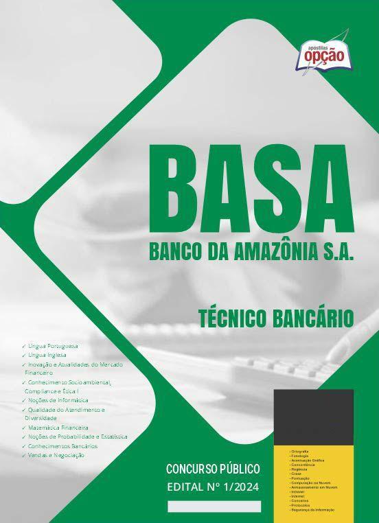 Miniatura Apostila Basa 2024 - Técnico Bancário