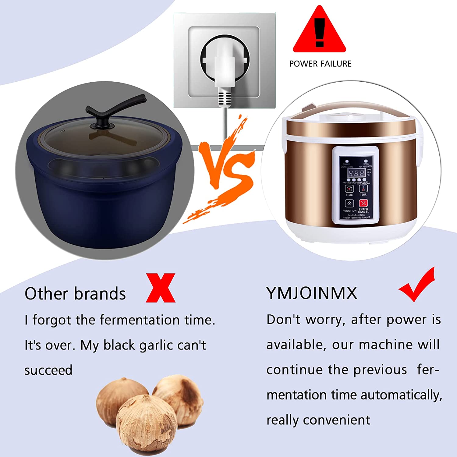 Black Garlic Máquina Fermentadora Automática 6L para P roduzir Alho Negro 110V Dourada