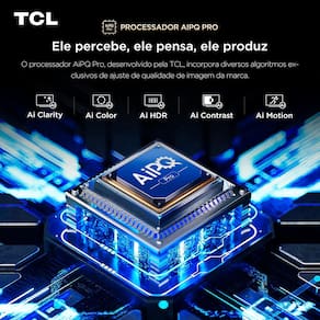 Miniatura Smart TV 75" TCL 75C7K 4K QD-Mini Led 144Hz com Sistema Operacional Google TV