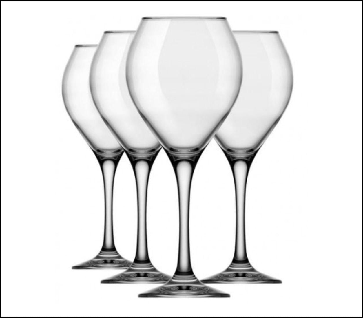 Miniatura Taça Vinho Tinto Branco De Vidro Prestige 500Ml Par De Taças