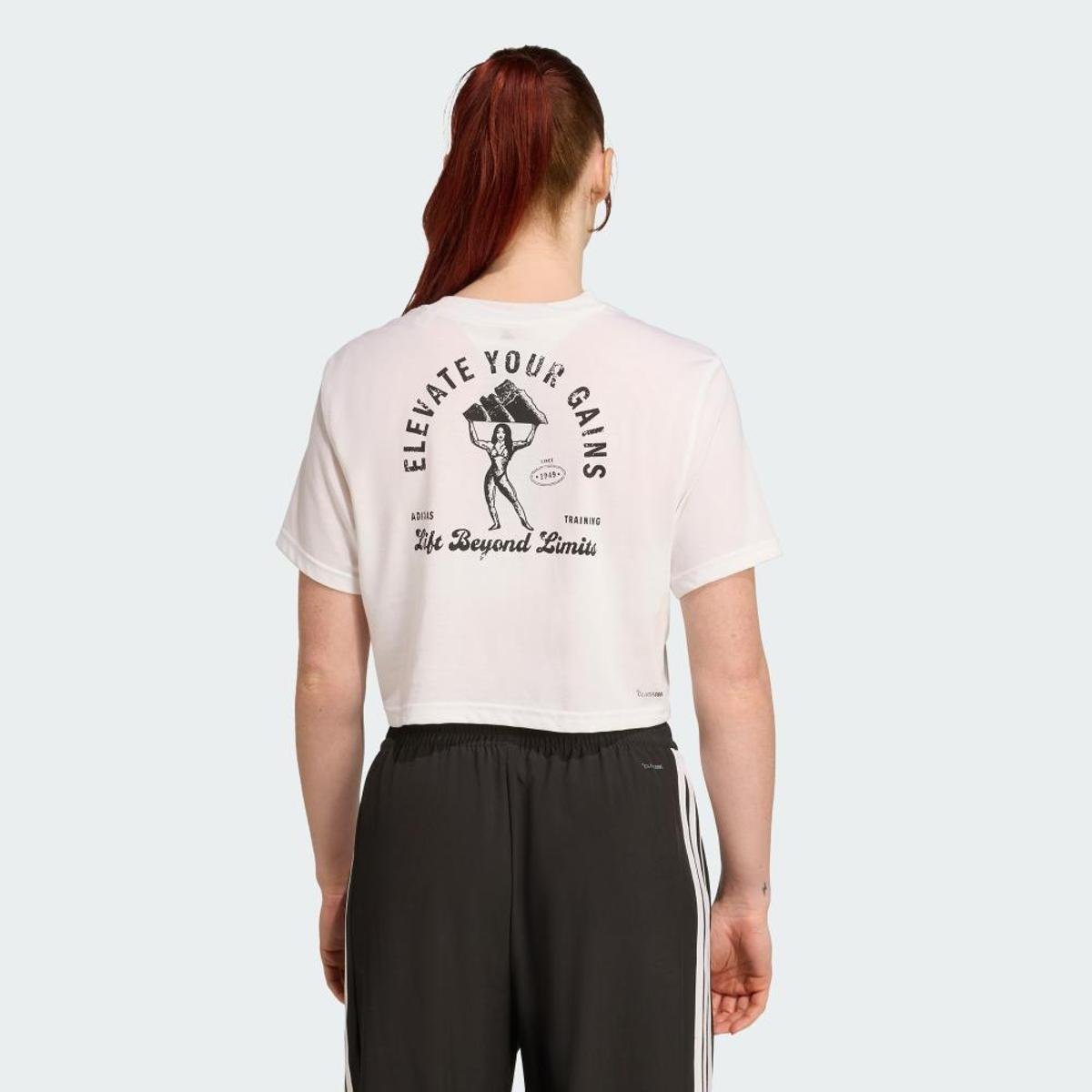 Miniatura Camiseta Adidas Cropped Feminina Branco - EP