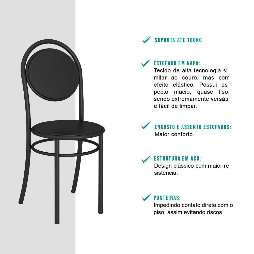 Conjunto Sala De Jantar Carraro Portland Com Mesa 6 Cadeiras