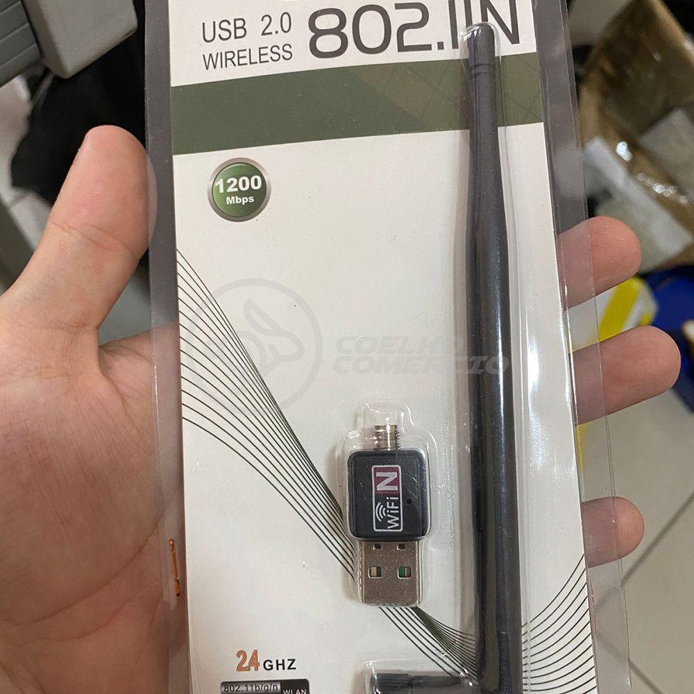 Antena Usb 2.0 Receptor De Wifi Wireless Internet Sem Fio 1200Mbps 802.Inn Pc Notebook 11
