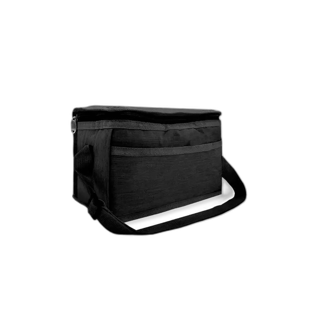 Miniatura Bolsa Térmica Porta Marmita Lanche Bebida Preta