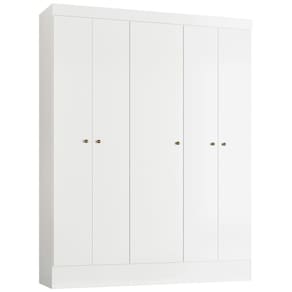 Miniatura Guarda-Roupa Demóbile Ártico com 5 Portas e 135cm de Largura Branco