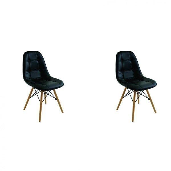 Miniatura Conjunto 2 Cadeiras Botone Eiffel Rivatti Preto