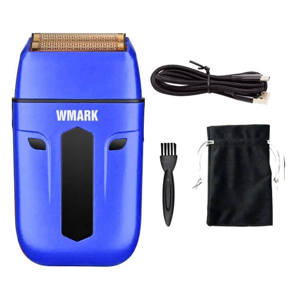 Miniatura Kit 3 Maquina Cabelo Wmark Ng 9004 Ng 984 Ng 318 Combo Azul