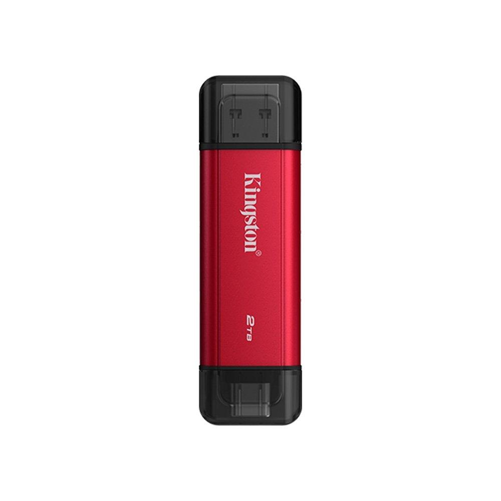 Miniatura SSD Externo Portátil Kingston, 2TB, Dual USB-A/C, Leitura 1050 MB/s, Gravação 950 MB/s, USB 3.2 Gen 2 - SPSD/2TB