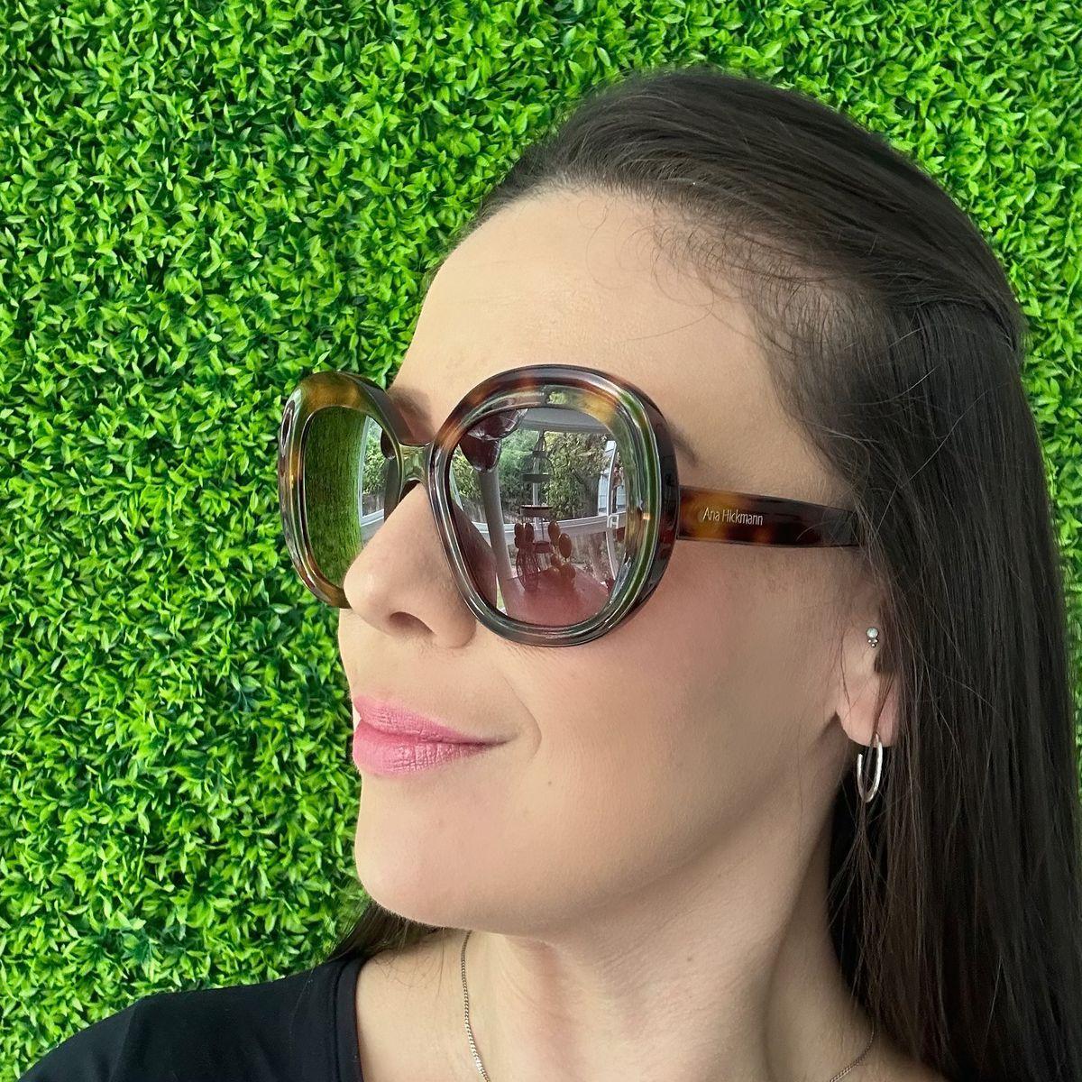 Miniatura Óculos Solar Ana Hickmann Elisa 2 Ah90050 G21 Lente Degradê