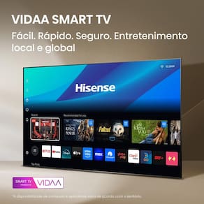 Smart TV 58” Hisense 58A6NV DLED 4K UHD HDR10+ Dolby Vision Controle por Voz Alexa AirPlay