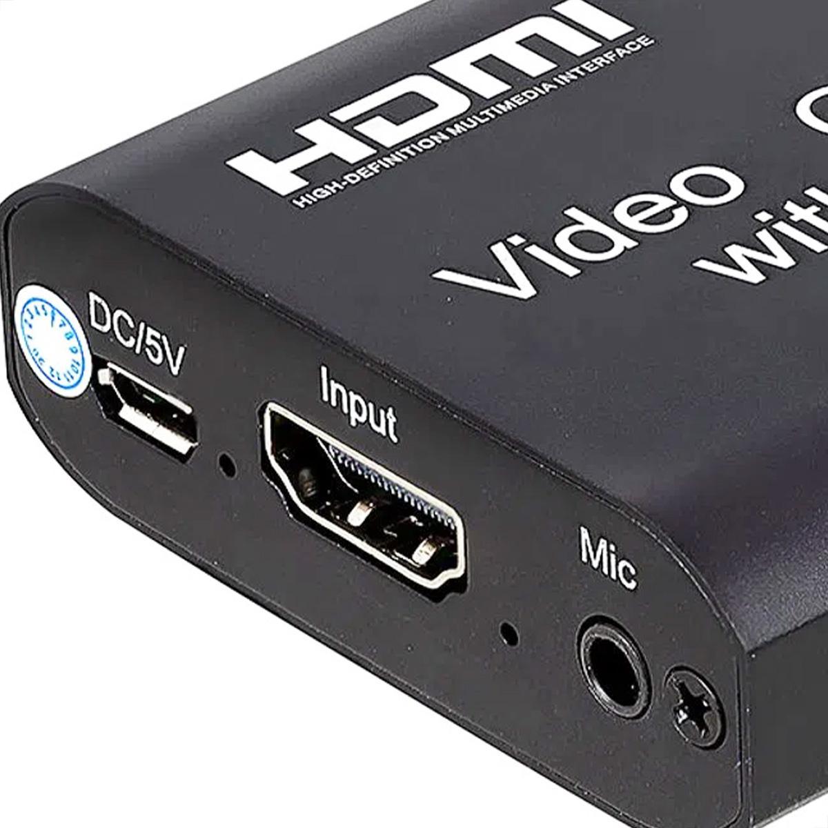 Miniatura Placa De Captura De Vídeo E Áudio Hdmi Usb 4K - Kit Com 10