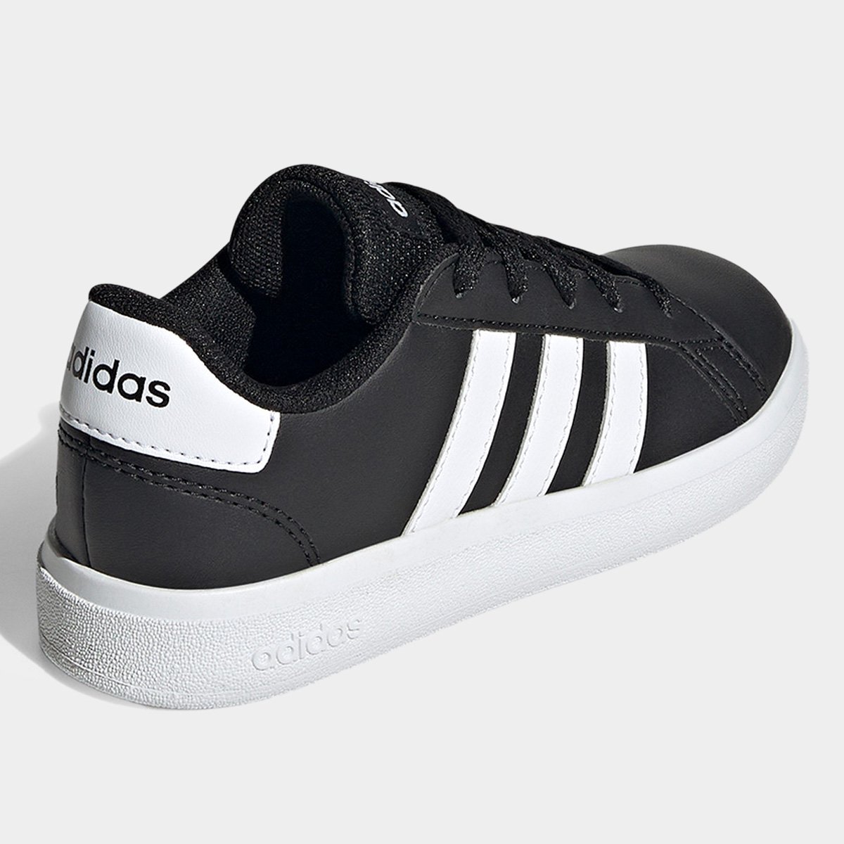 Miniatura Tênis Infantil Adidas Grand Court K Preto+Branco - 29