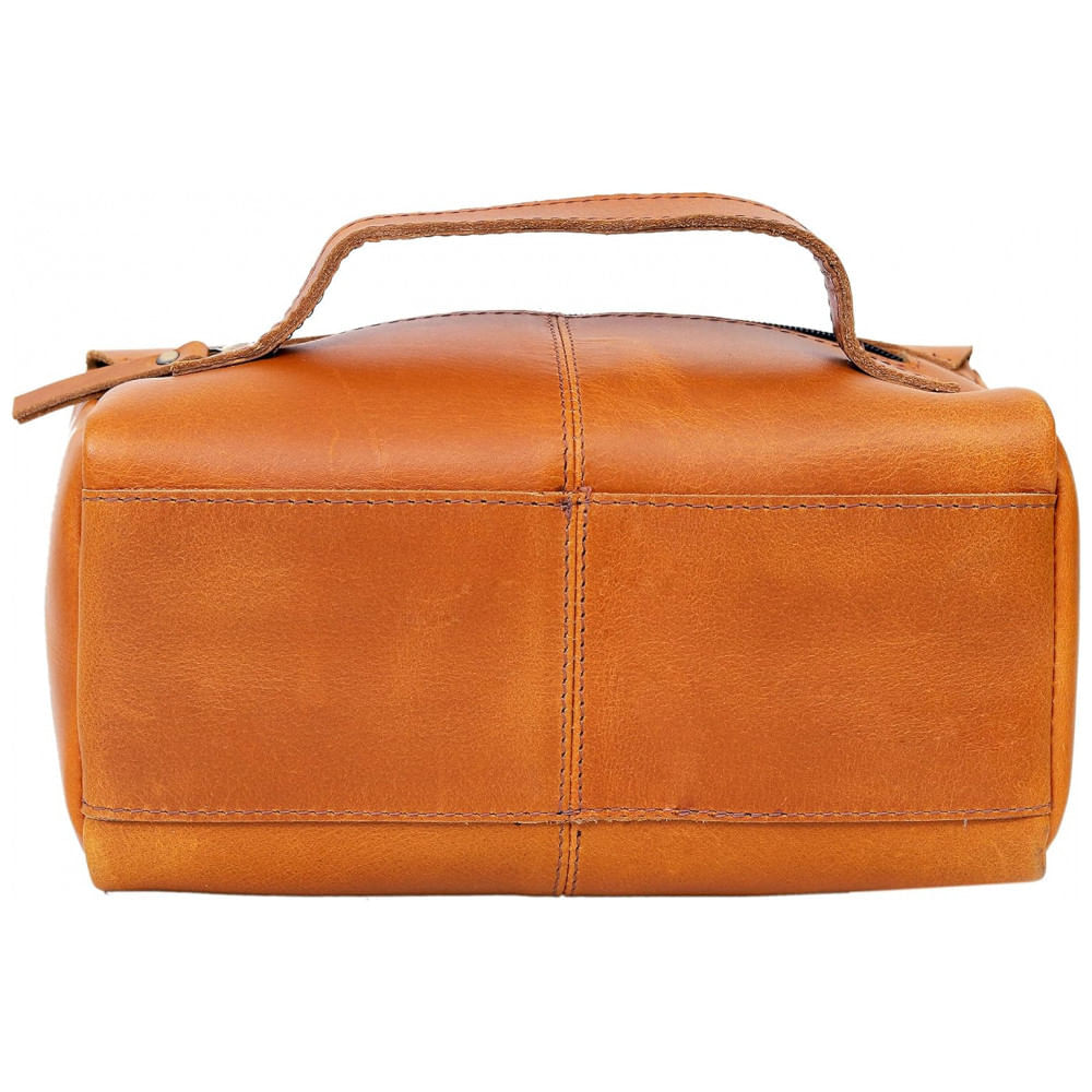 Miniatura Necessaire Masculina de Couro, CREATIVE LEATHER ART, Marrom Claro
