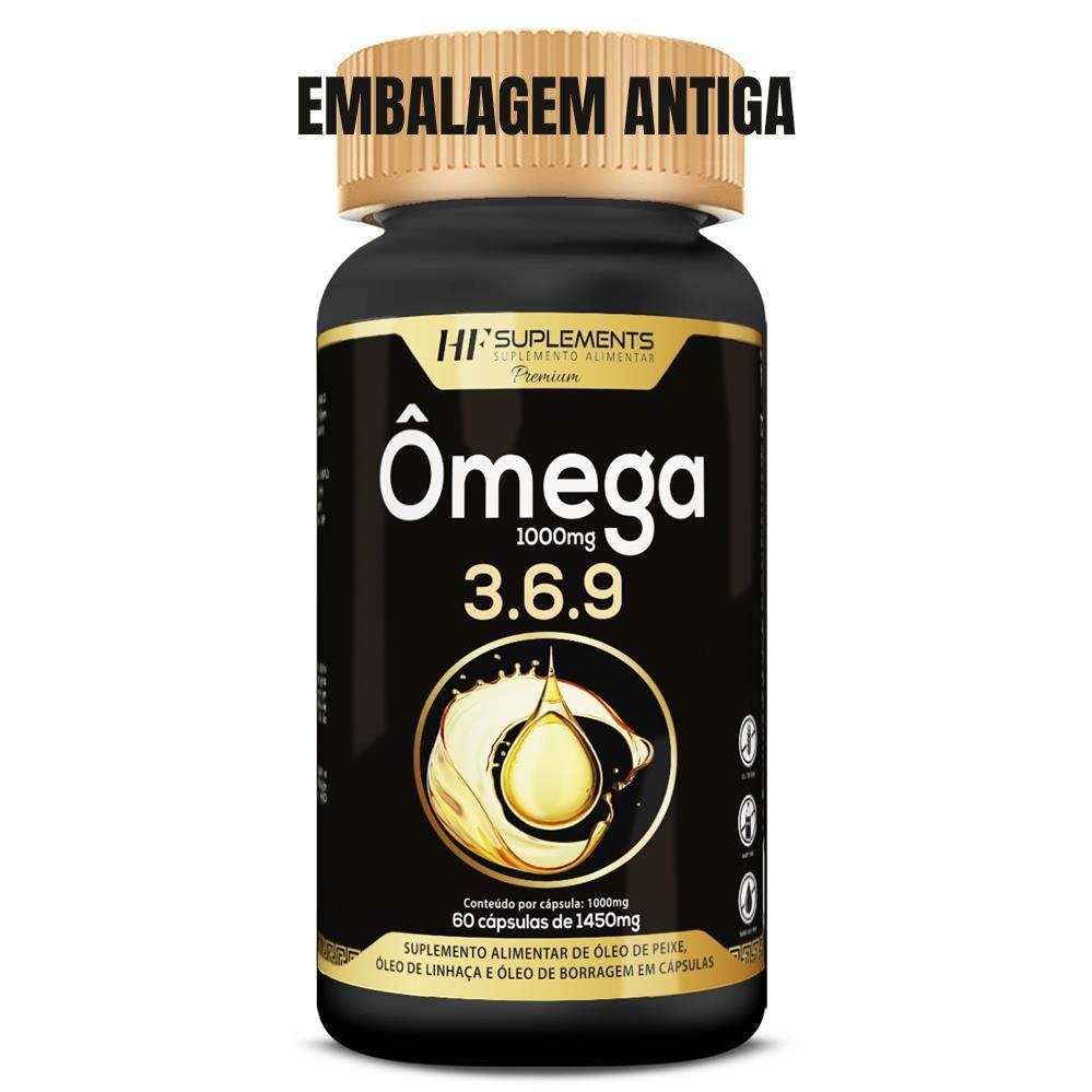 Miniatura 4X Omega 3 6 9 60Caps Peixe Linhaça Borragem Hf Suplementos