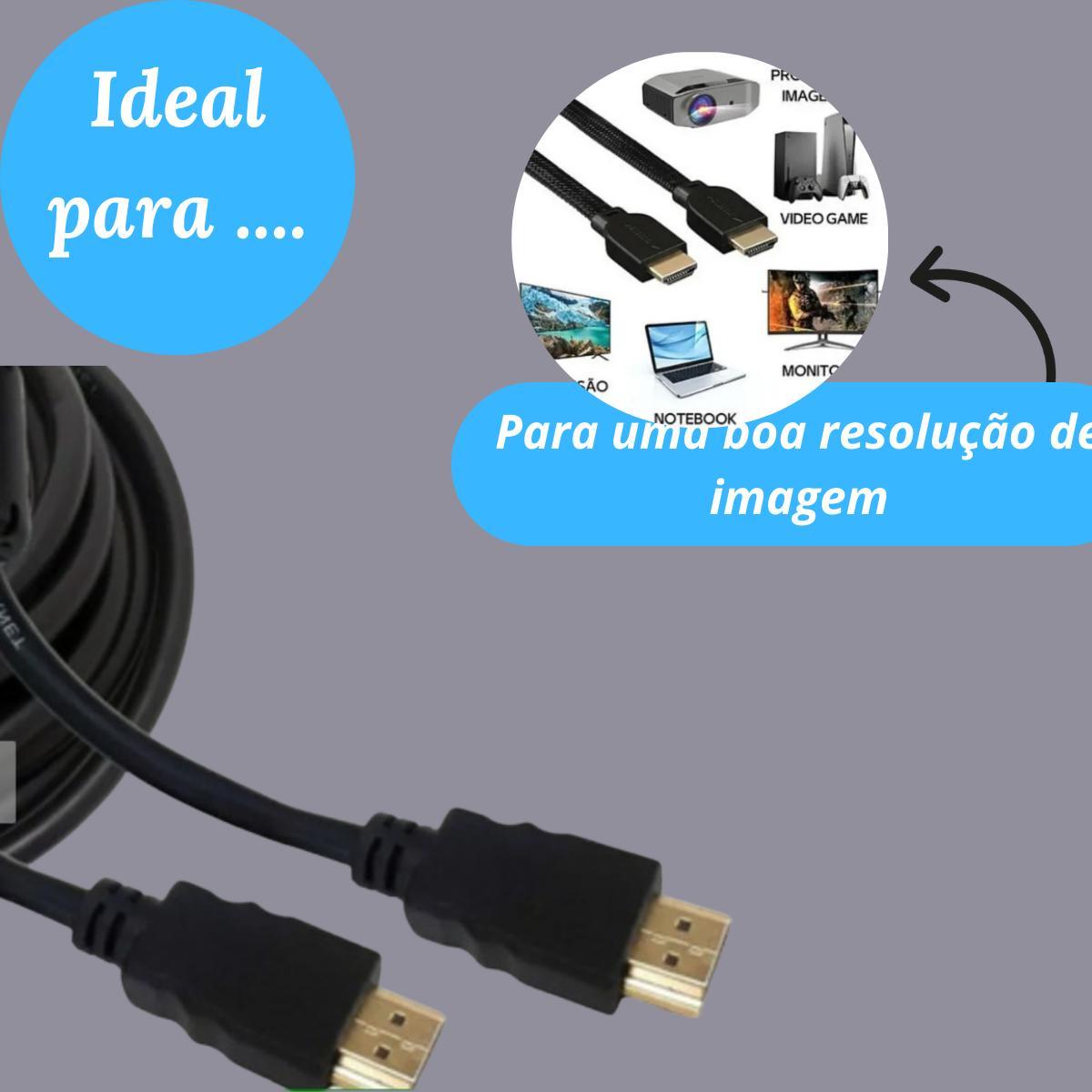 Cabo Hdmi 2.0 4K Blindado 3M Ponta Gold - Entrega Rápida