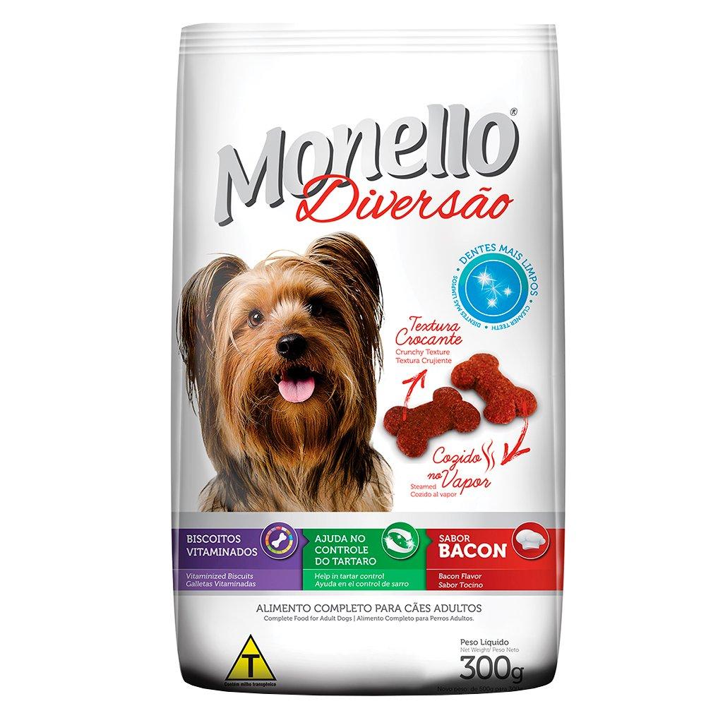 Miniatura Biscoito Nutrire Monello Diversão Bacon para Cães Adultos - 300 g