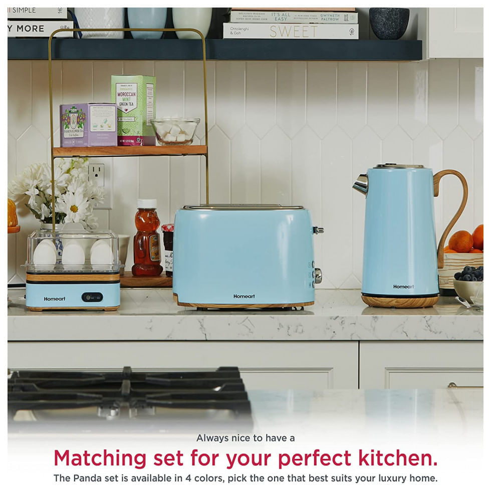 Chaleira Elétrica Homeart 1.7L em Aço Inoxidável com Desligamento Automático e Proteção Contra Fervura, 110V 1500W, Azul