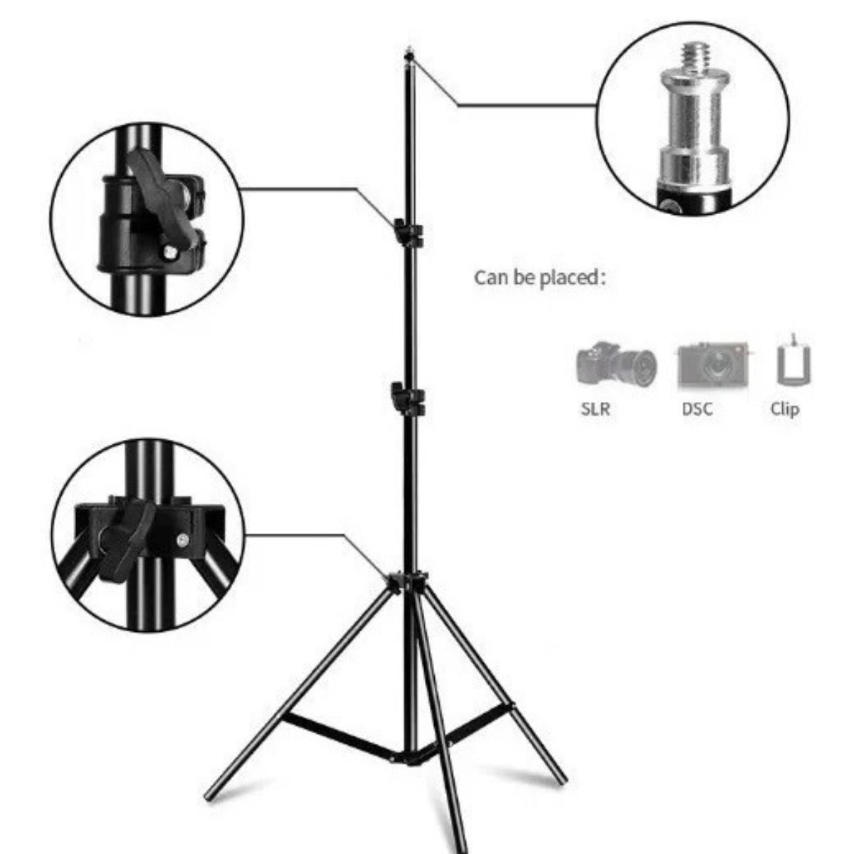 Tripé Profissional 2.1M + Suporte Para Celular Câmera