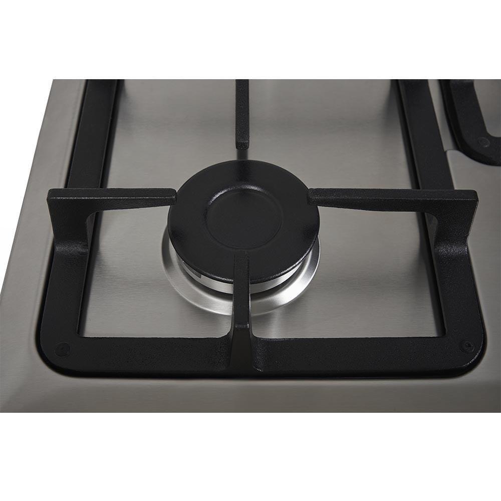 Cooktop 5 Bocas Fischer Infinity Trempe De Ferro Tripla Chama à Gás Mesa Inox Bivolt