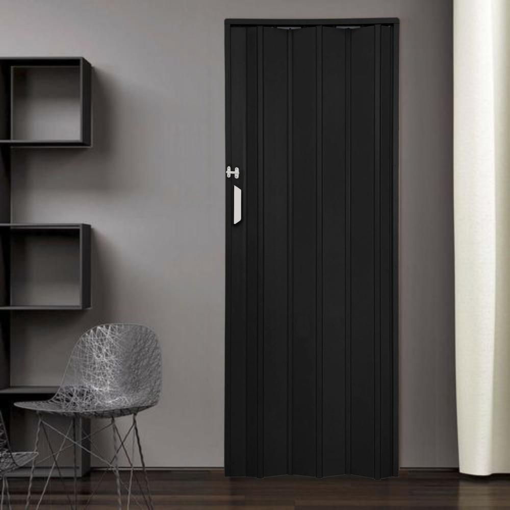 Miniatura Porta Sanfonada PVC 210x0,62cm Bariri Preto