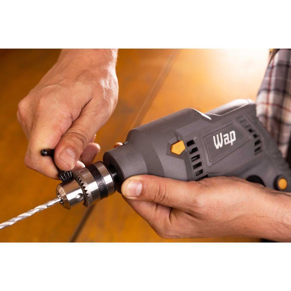 Miniatura Parafusadeira Furadeira De Impacto 3/8'' Wf 700k10 220v Wap