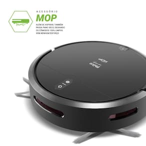 Aspirador Robô Philco PAS23 3 em 1 MOP 90min Sensor Antiqueda e Obstáculos Bivolt Preto