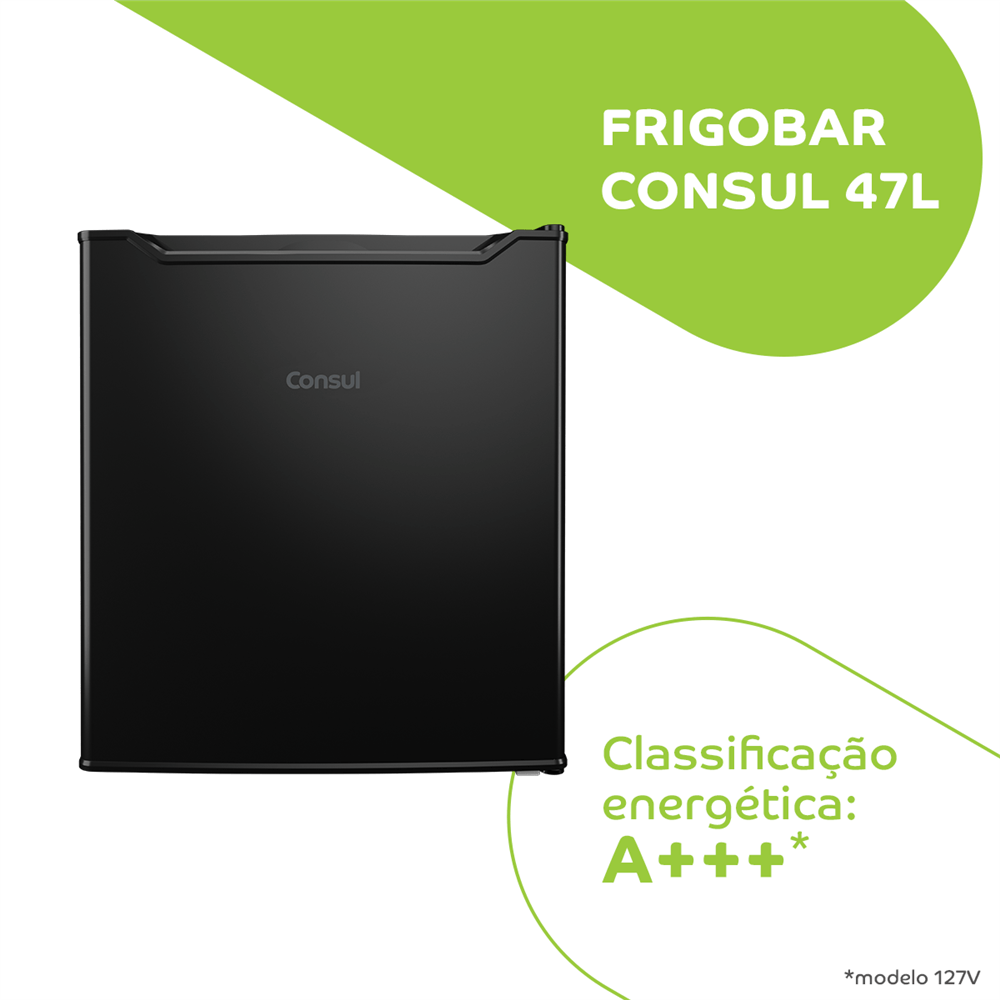 Miniatura Frigobar 47 litros Consul Preto - CRC04AE 110v