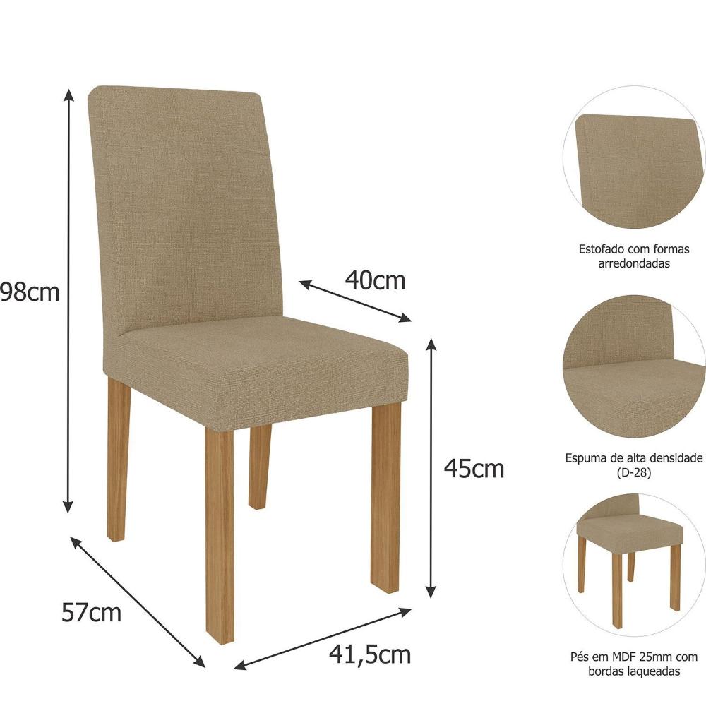 Miniatura Jogo 2 Cadeiras Maia Cimol Nature/Gengibre