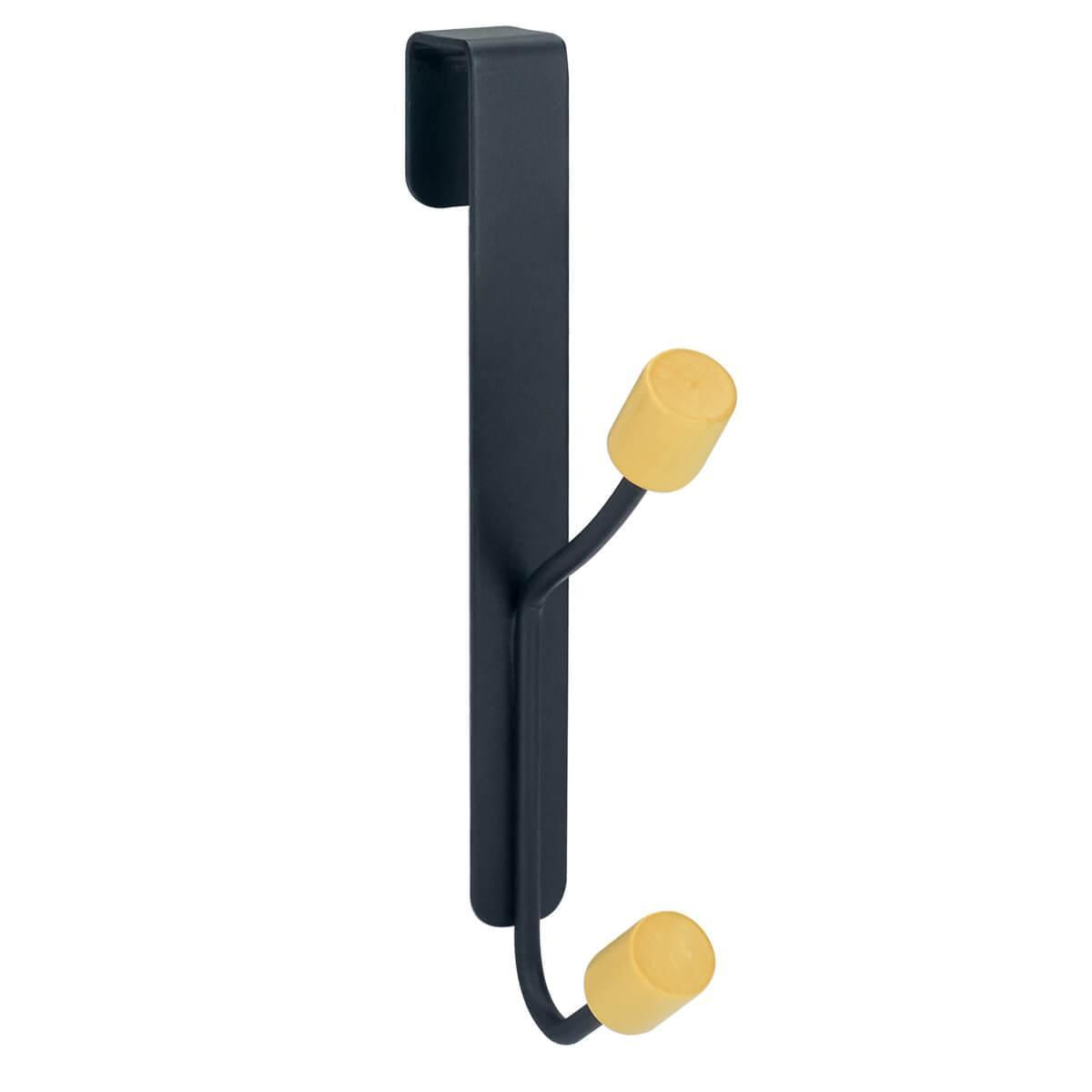Miniatura Cabide Gancho Suspenso Preto Fosco Porta Armario Moderno